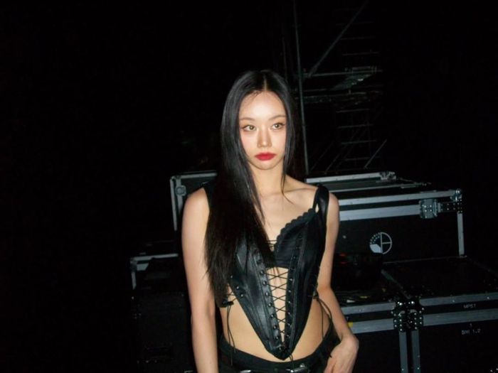 혜리의 '뱃살 논란'은 13일 서울 서대문구 이화여자대학교 삼성홀에서 진행한 팬미팅 이후 불거졌다. 혜리는 당시 몸에 밀착된 원피스를 입고 무대에 올랐는데, 아랫배가 부각된 사진이 온라인상에 확산해 몸매 관리를 해야 한다는 지적이 일부 나왔다./사진=혜리 인스타그램 캡처
