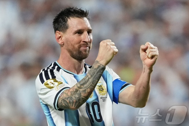 '2026 FIFA 북중미 월드컵'에 39세 나이로 출전한 아르헨티나의 리오넬 메시. /로이터=뉴스1