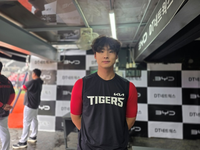 KIA 곽도규가 21일 수원 KT전을 앞두고 스타뉴스와 인터뷰를 가졌다. /사진=김동윤 기자