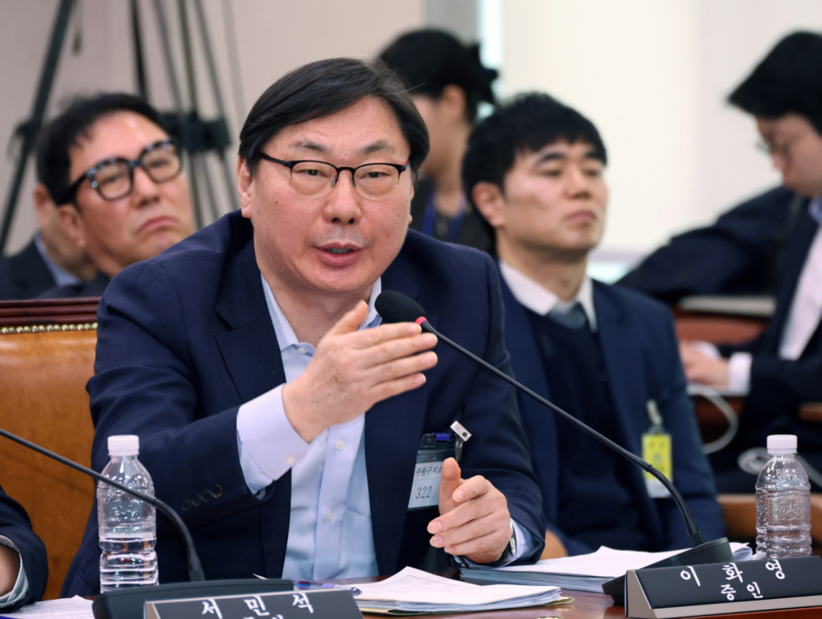 이화영 전 경기도 평화부지사가 지난 4월14일 서울 여의도 국회 '윤석열정권정치검찰조작기소의혹사건진상규명국정조사특별위원회'에서 열린 청문회에 증인으로 출석해 발언을 하고 있다. /사진=뉴시스