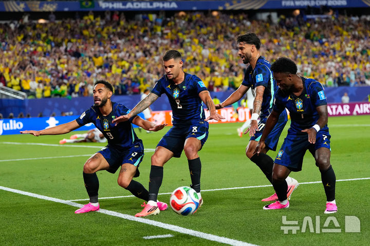 브라질은 20일(한국 시간) 미국 펜실베이니아주 필라델피아 스타디움에서 열린 대회 2026 FIFA(국제축구연맹) 북중미 월드컵 조별리그 C조 2차전에서 아이티를 3대0으로 승리했다./AP=뉴시스