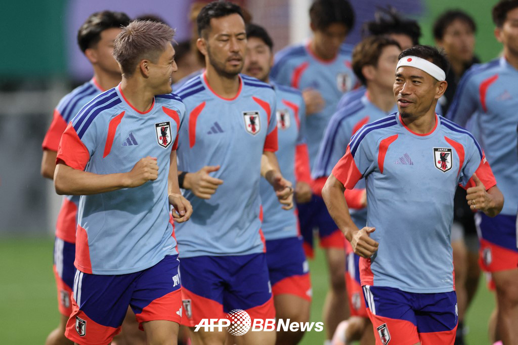 2026 FIFA 북중미 월드컵 대비 훈련 중인 일본 축구대표팀 선수들. /AFPBBNews=뉴스1