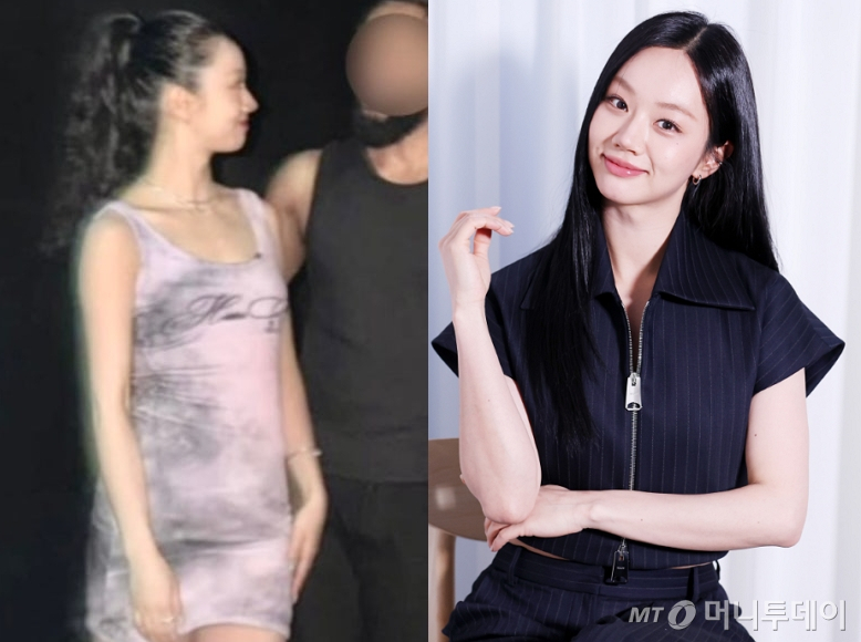 가수 혜리가 지난 13일 서울 서대문구 이화여자대학교 삼성홀에서 개최한 팬 미팅 이후 '뱃살 논란'에 휩싸인 모습.(왼쪽) /사진=혜리 인스타그램, 머니투데이 사진DB