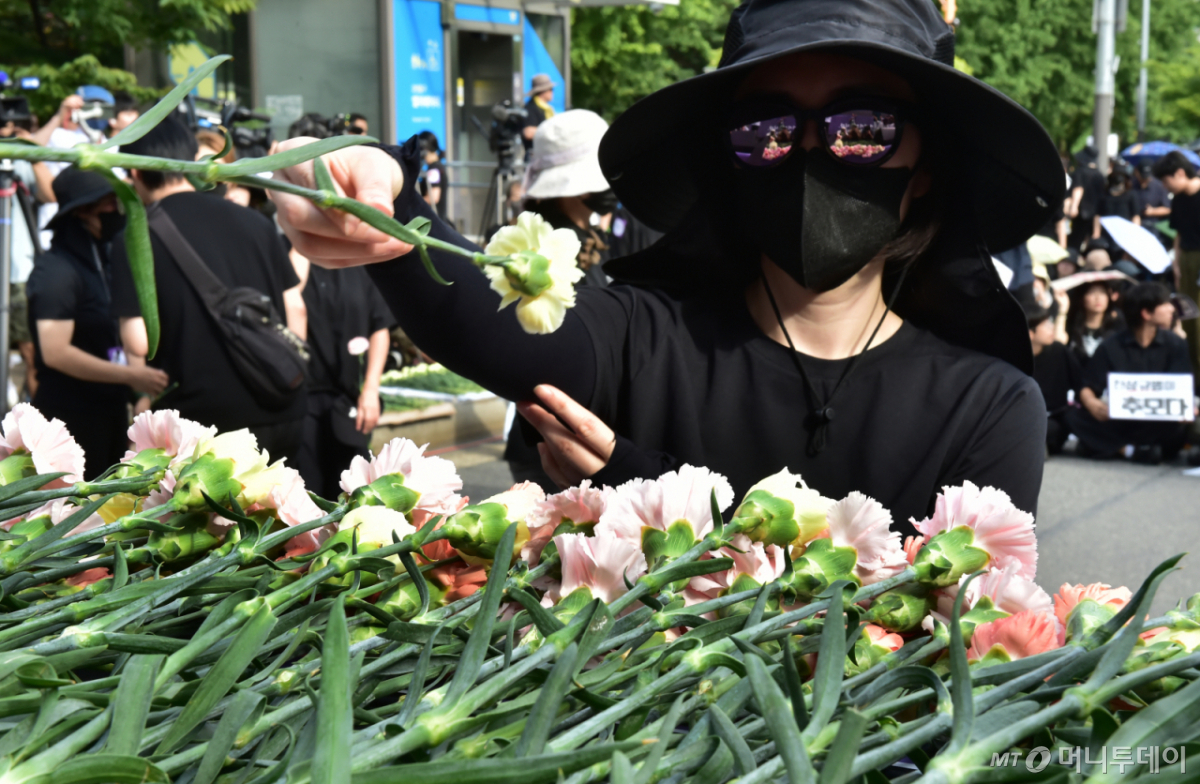 2023년 9월 4일 서이초 교사 49재 추모 집회(공교육 멈춤의 날) 현장./사진=동행미디어 시대