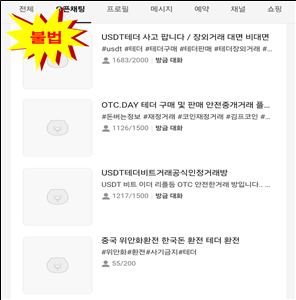 텔레그램, 오픈채팅방을 통해 익명으로 스테이블 코인을 교환하는 불법환전 사례 /사진=FIU