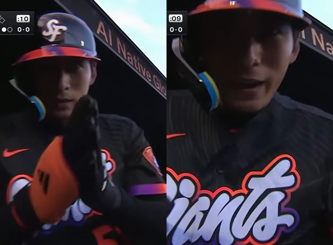 미국 메이저리그(MLB)에서 활약 중인 이정후(28·샌프란시스코 자이언츠)가 올 시즌 5호 홈런을 터뜨린 뒤 2026 북중미 월드컵에 참가한 대한민국 축구 대표팀을 향한 응원 세리머니를 선보였다. /사진=샌프란시스코 자이언츠 공식 인스타그램