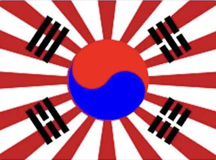 전 세계 욱일기 퇴치 캠페인을 펼쳐온 서경덕 성신여대 교수가 일본 응원단의 욱일기 사용을 국제축구연맹(FIFA)에 항의한 뒤 일부 일본 누리꾼으로부터 무차별적인 공격을 받고 있다고 밝혔다. 사진은 일본 팬이 욱일기와 태극기를 합성해 조롱한 내용. /사진=서경덕 교수 제공