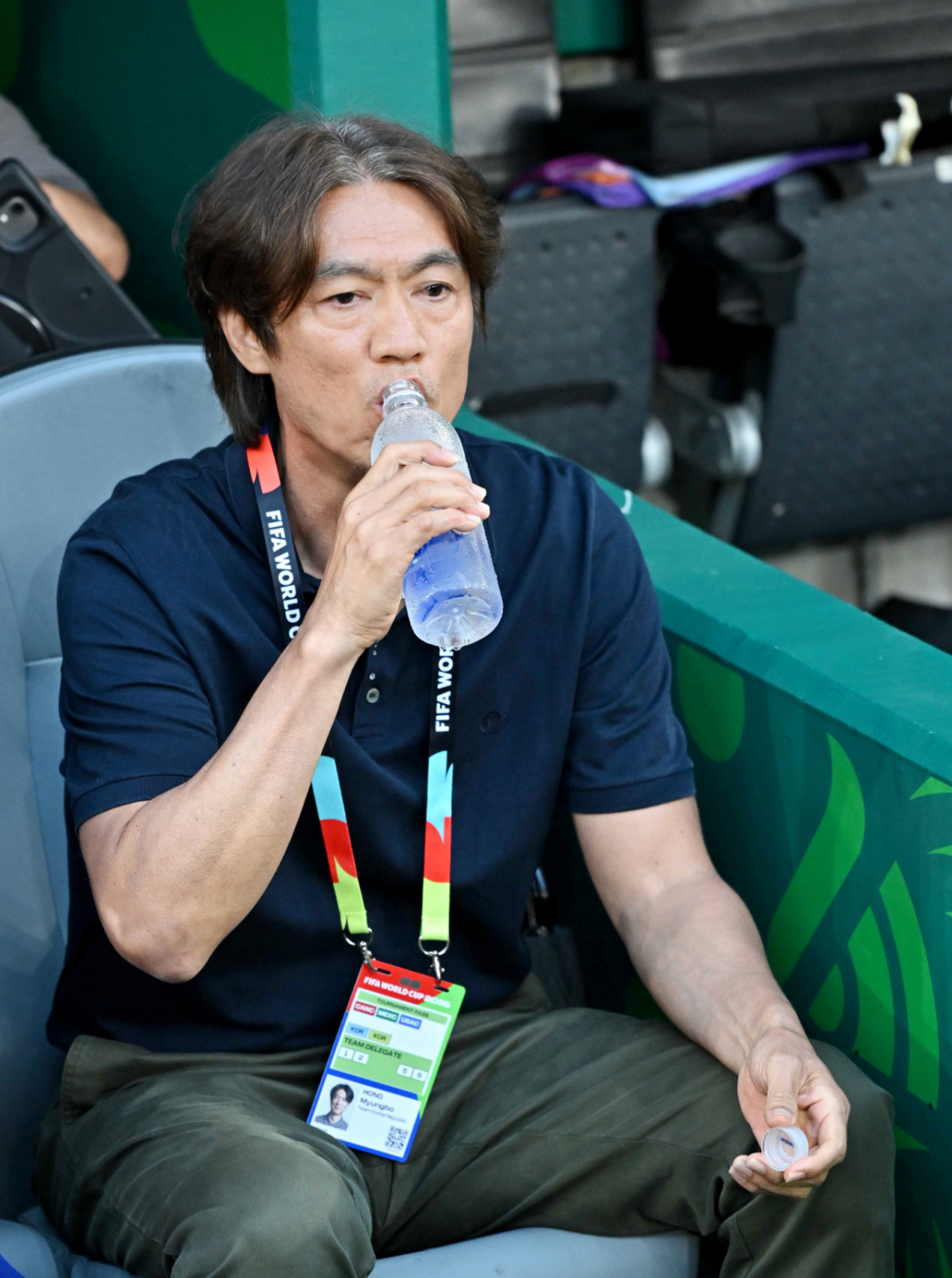 2026 북중미월드컵 A조 3차예선 대한민국 대 남아공 경기가 25일(한국시간) 멕시코 몬테레이 에스타디오 BBVA에서 열렸다.후반전  선제골을 허용하며 남아공에 0-1로 패해 조3위에 머문  대표팀, 남아공전을 지휘하는 홍명보감독.  2026.06.24. /사진=김진경 kim.jinkyung@