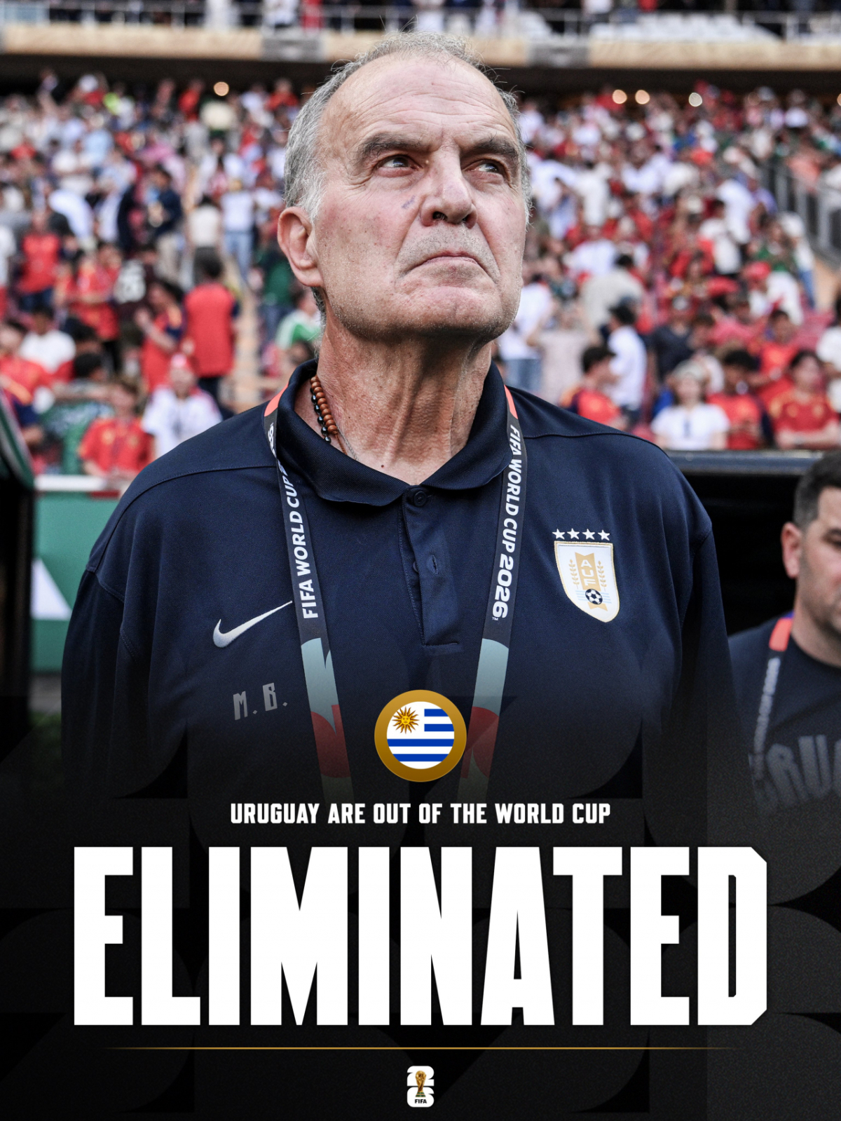 2026 FIFA 북중미 월드컵 조별리그 3위팀 중 가장 먼저 탈락이 확정된 우루과이 대표팀. /사진=파브리지오 로마노 SNS 캡처