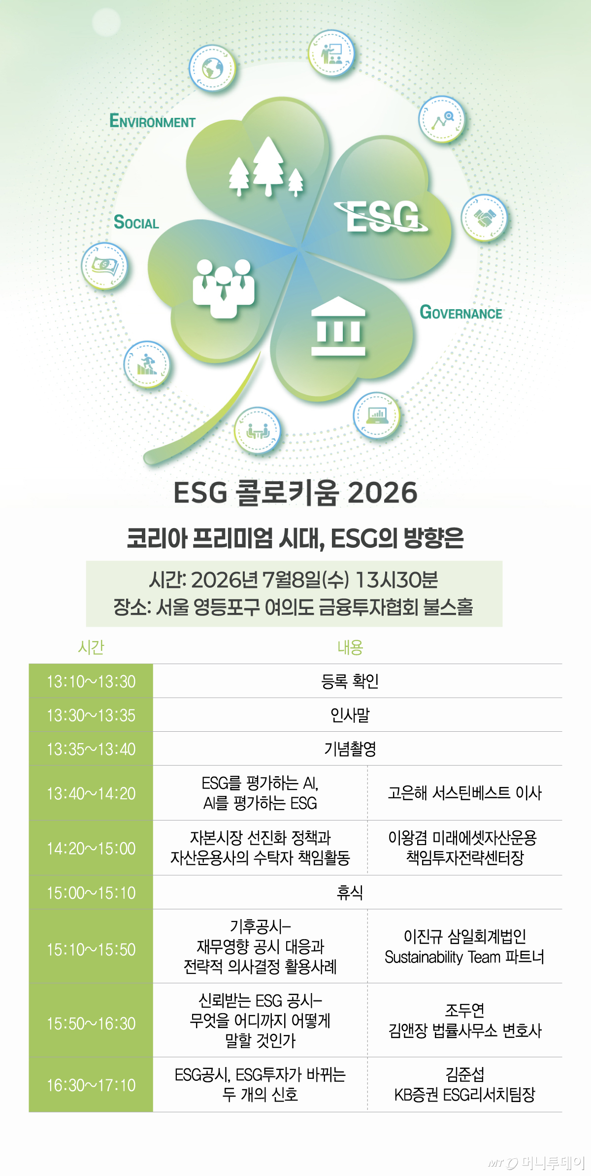 ESG콜로키움 2026-코리아 프리미엄 시대, ESG의 방향은/그래픽=이지혜