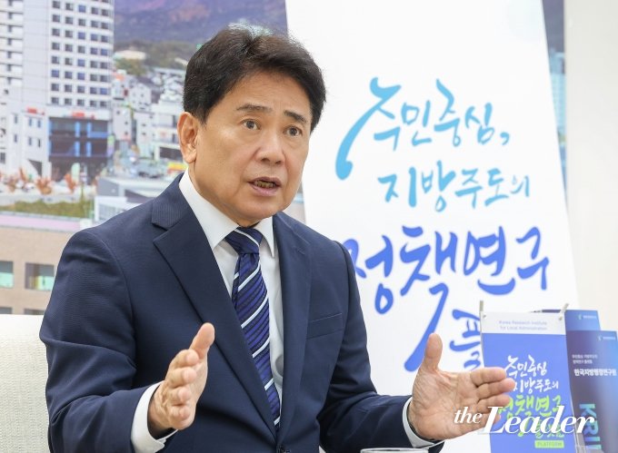 ▲지난 6월 22일 강원 원주 한국지방행정연구원에서 육동일 원장이 머니투데이 <더리더>와 인터뷰를 진행했다./사진=김창현 머니투데이 기자