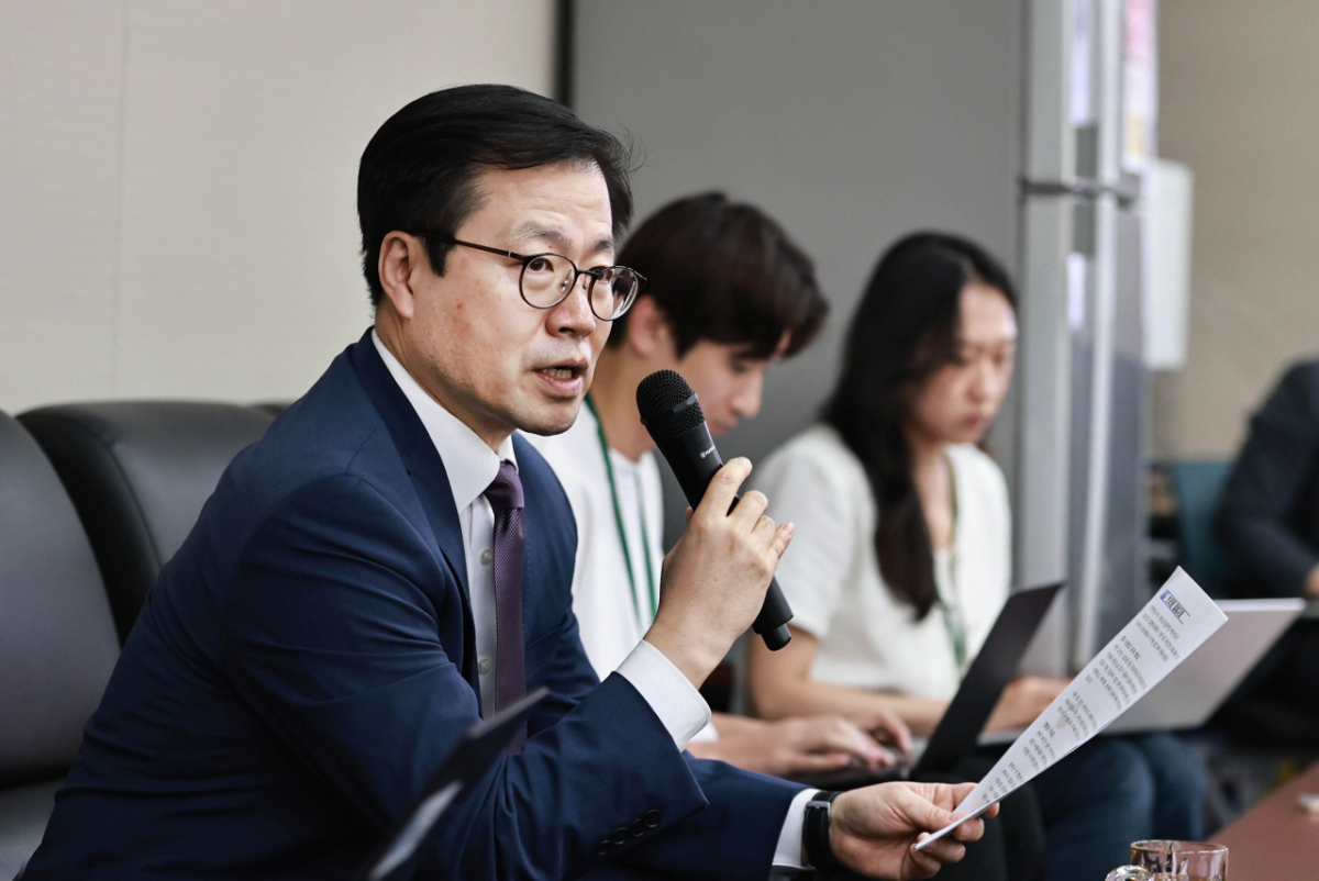 여한구 산업통상부 통상교섭본부장이 30일 세종청사에서 유럽연합(EU)와의 철강 관세 협상 관련 브리핑을 하고 있다. 2026.06.30. /사진제공=산업통상부