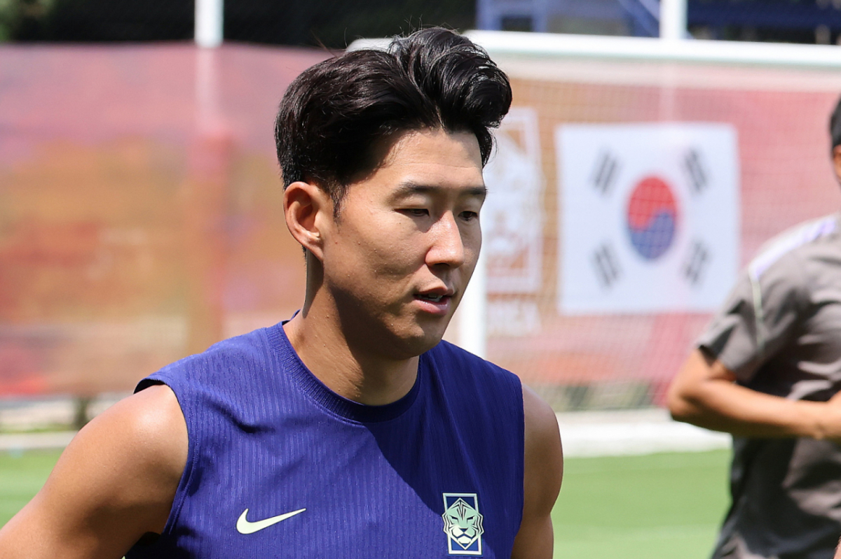 대한민국 축구국가대표팀 손흥민이 지난 27일(현지시간) 멕시코 과달라하라 인근 대한민국 축구대표팀의 베이스캠프 훈련장인 치바스 바예 베르데에서 훈련을 하고 있다/사진=뉴스1