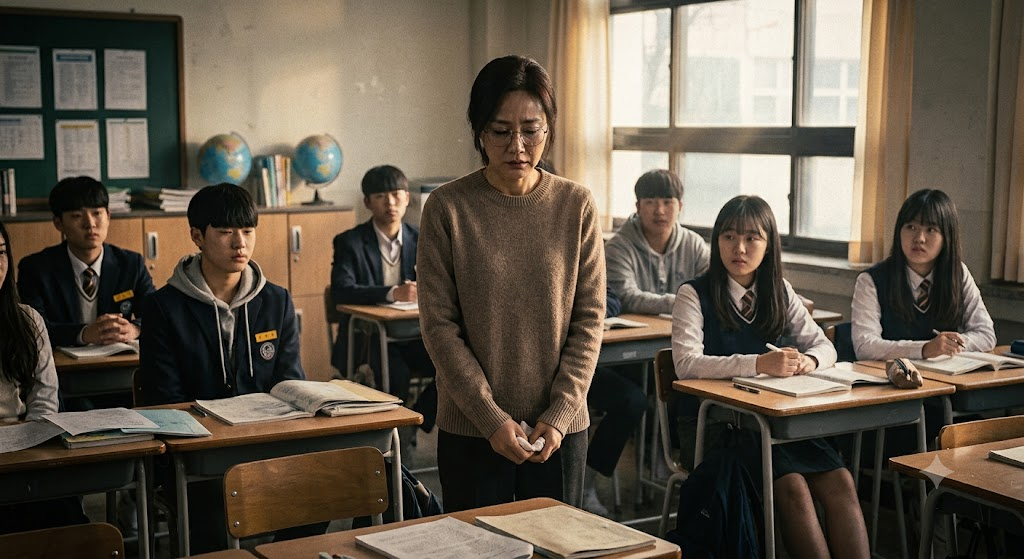 "아동학대로 선생님 고소할 거예요"라며 학생이 교사를 조롱하고 사실을 왜곡하는 일들이 비일비재하다고, 피해 교사들은 입을 모았다. /사진=AI 구글 제미나이 생성 이미지