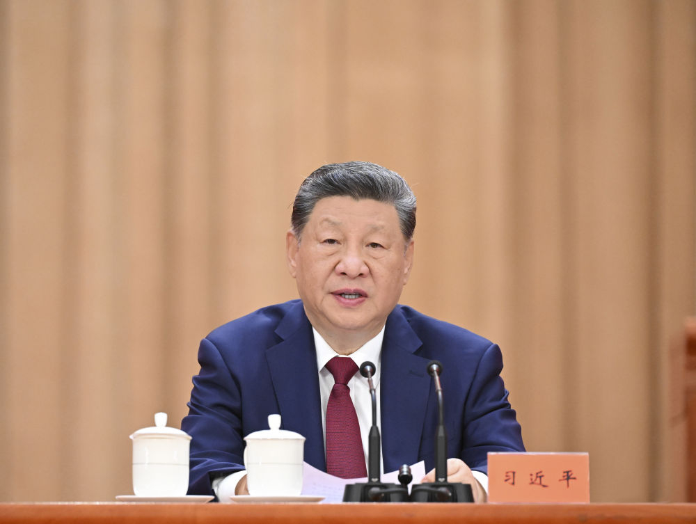 시진핑 중국 국가주석이 1일 베이징 인민대회당에서 열린 중국공산당 창당 105주년 기념대회에서 연설하고 있다./사진출처=신화사