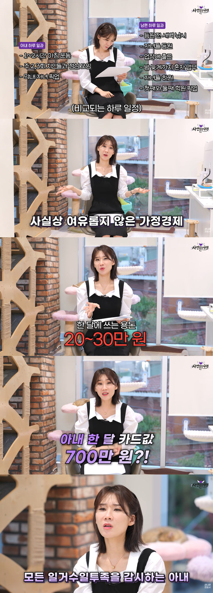 한 달에 카드값만 700만원에 달하는 전업주부 아내가 자신을 돈 버는 기계로 취급하고 막말을 퍼부어 이혼을 고민 중이라는 남성의 사연이 전해졌다./사진=유튜브 채널 '양나래 변호사' 영상