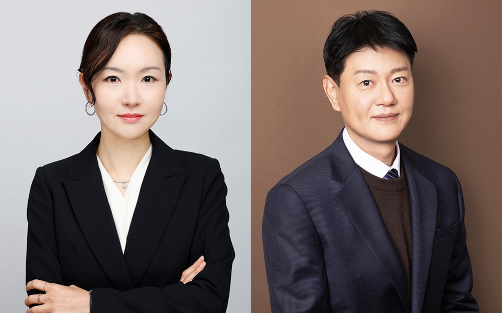 한미약품 혁신성장부문장 김나영 부사장(사진 왼쪽)과 한미약품 미래성장부문장 최인영 부사장./사진=한미그룹