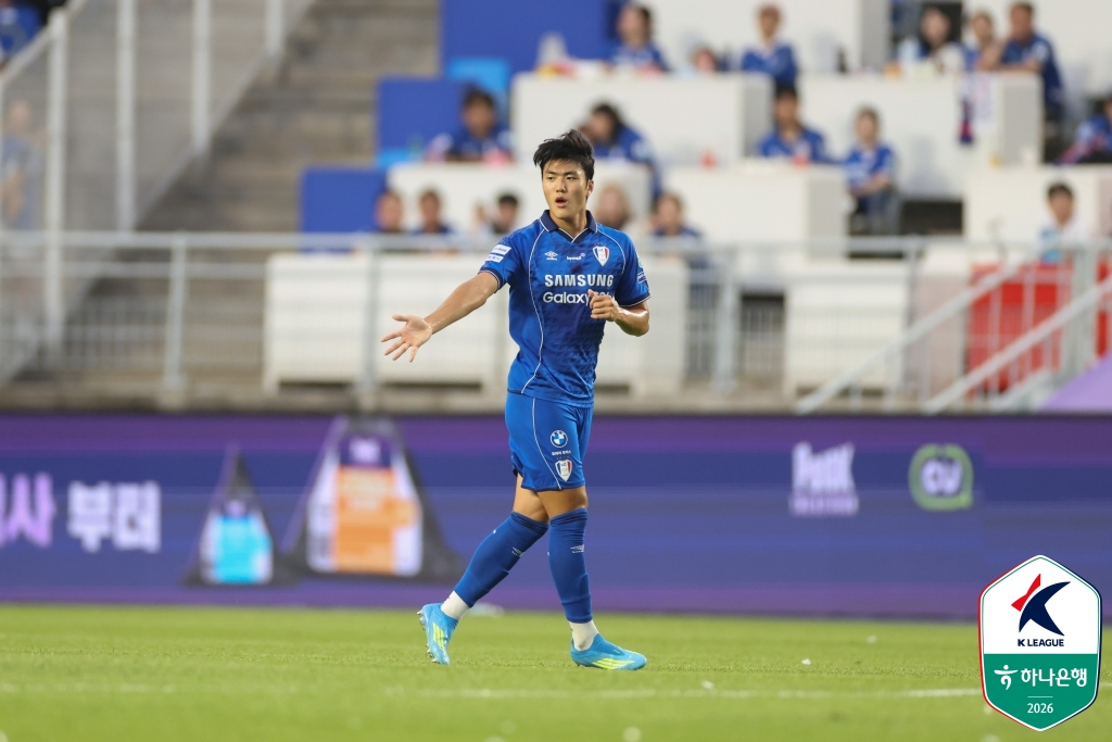 프로 데뷔전을 치른 모경빈. /사진=한국프로축구연맹 제공