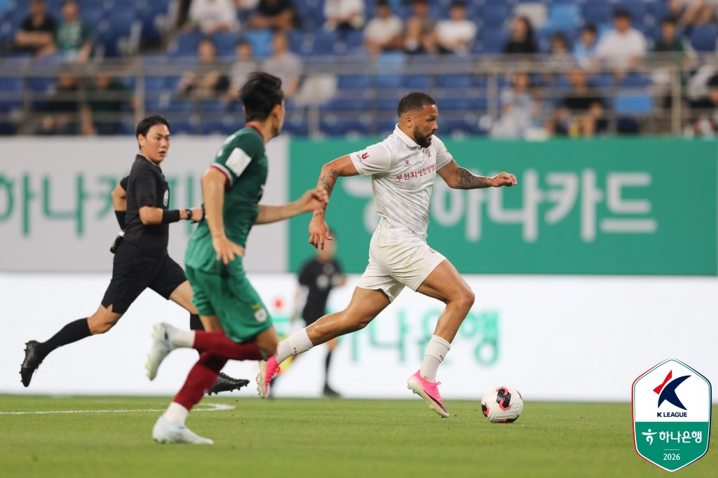 4일 대전월드컵경기장에서 열린 대전하나시티즌과 부천FC의 하나은행 K리그1 2026 16라운드 경기 모습. /사진=한국프로축구연맹 제공