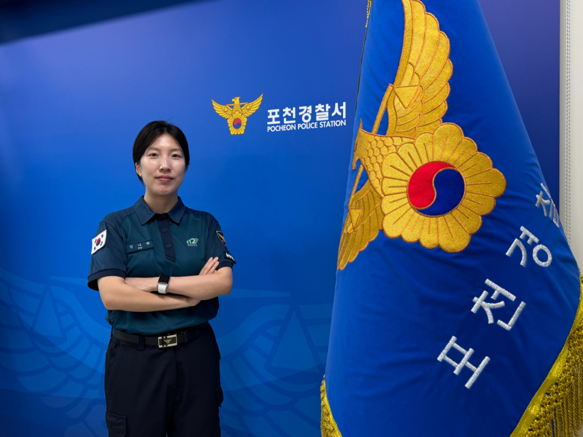 지난달 30일 경기 포천경찰서에서 만난 김나리 포천서 범죄예방대응과 112치안종합상황팀 경사./사진=민수정 기자.