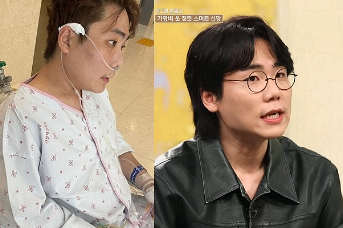 개그맨 송필근(34)이 시한부 선고까지 받았던 급성 췌장염 투병기를 고백했다. /사진=인스타그램, 유튜브 캡처
