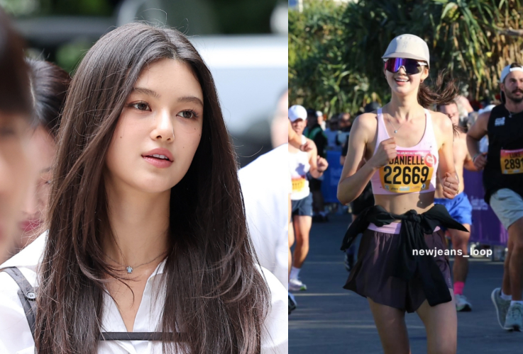 그룹 뉴진스 출신 다니엘(21·다니엘 준 마쉬)이 호주에서 열린 하프 마라톤 대회에 참여한 근황이 전해졌다. /사진=머니투데이 DB, 온라인 커뮤니티