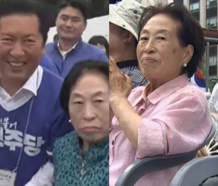 6·3 지방선거 당시 더불어민주당 유세에 동행했던 배우 전원주가 이번엔 보수 성향 집회에 참석해 눈길을 끌었다.