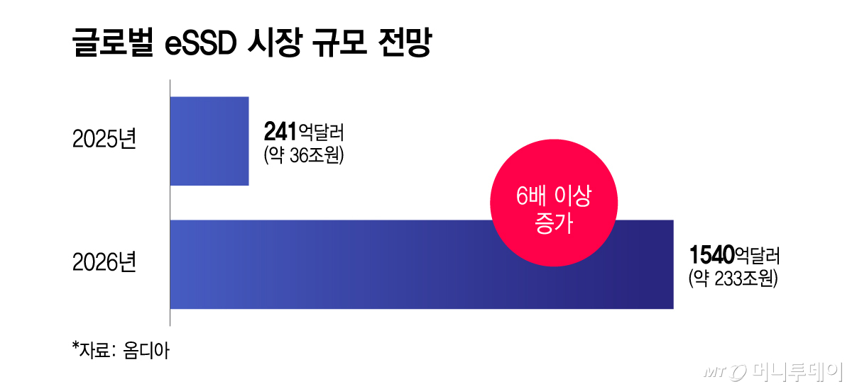 글로벌 eSSD 시장 규모 전망/그래픽=이지혜
