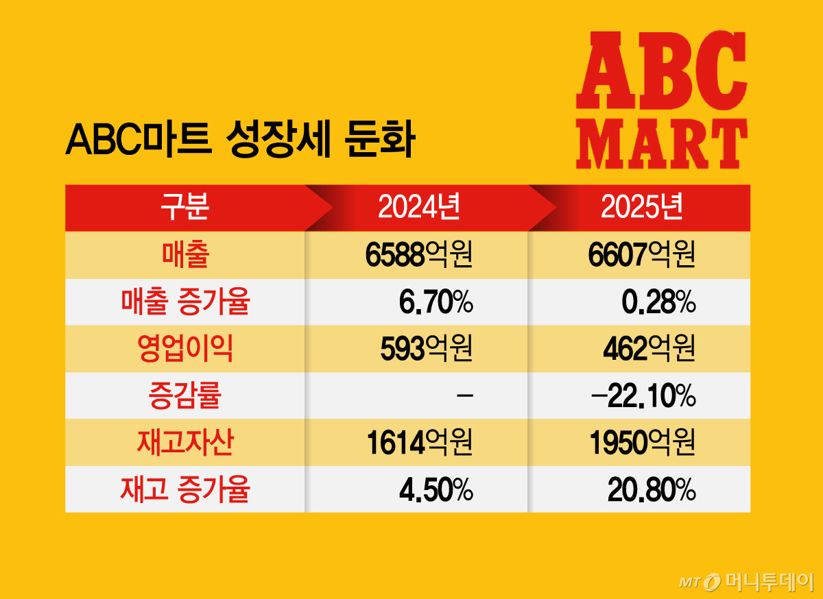 ABC마트 성장세 둔화/그래픽=김지영