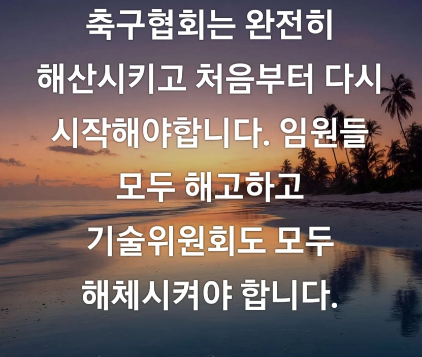 배우 한정수가 대한축구협회를 향해 작심 발언을 했다. /사진=한정수 인스타그램