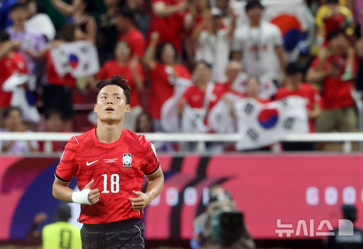 한국 축구대표팀 공격수 오현규. /사진=뉴시스