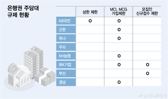 은행권 주담대 규제 현황/그래픽=김다나