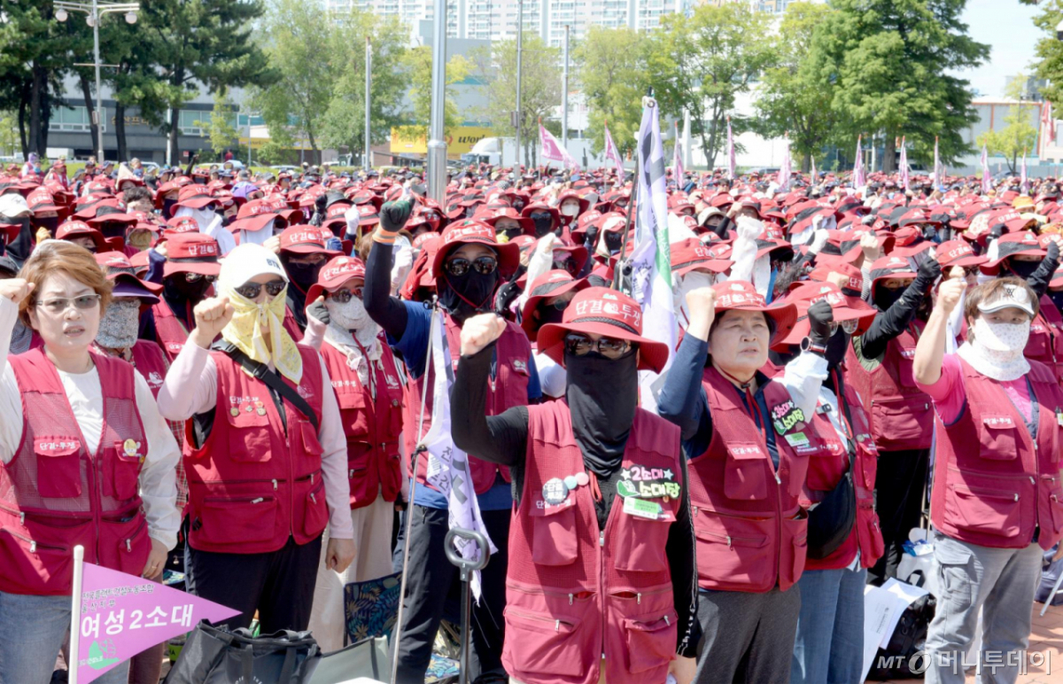 전국플랜트건설노조 울산지부 조합원들/사진=뉴시스