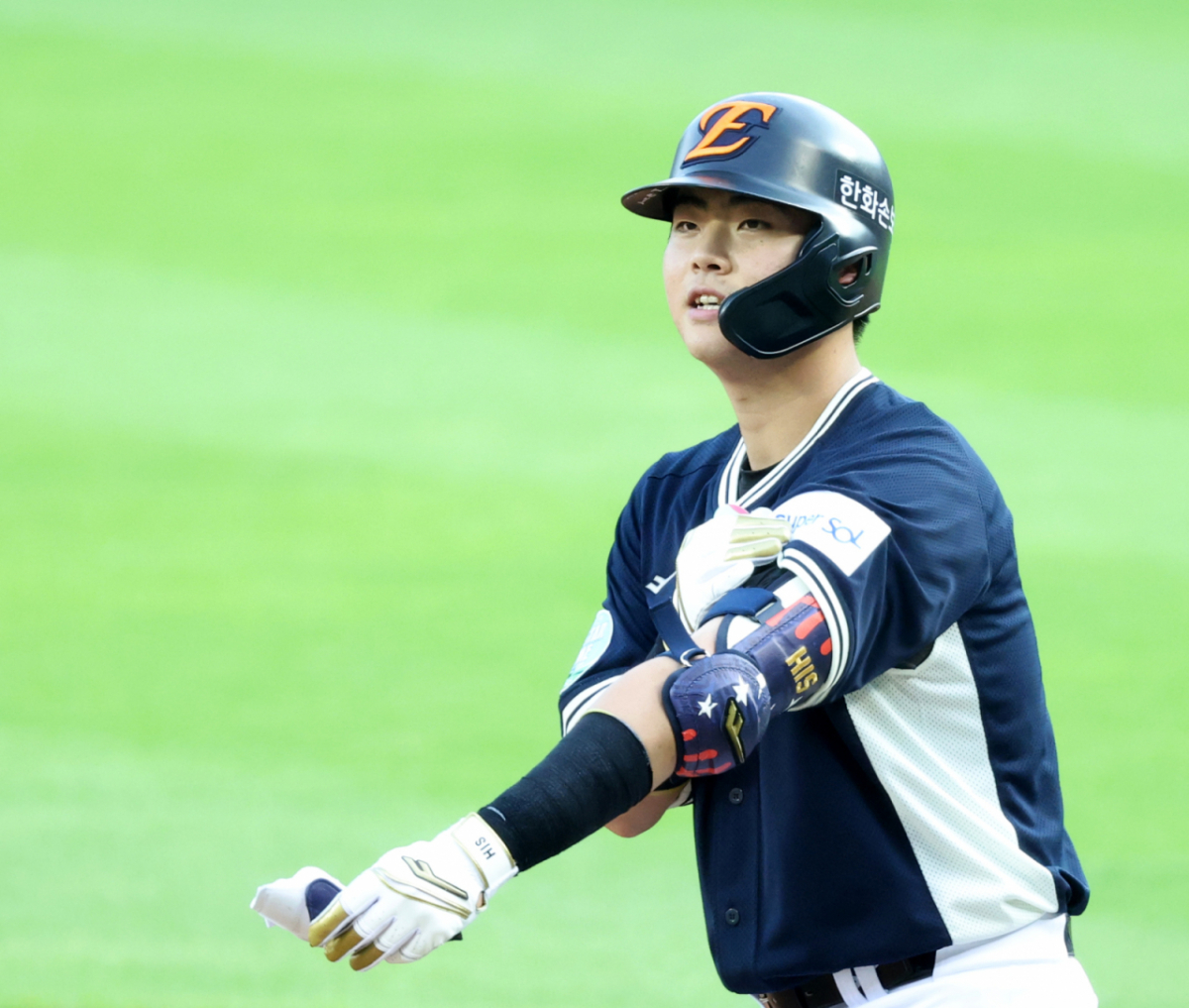 나눔올스타 허인서가 11일 잠실구장에서 열리는 '2026 SOL KBO리그 올스타전에서 4타수 4안타 맹타로 활약중이다. . 2026.07.11.  나눔올스타 허인서가 11일 잠실구장에서 열리는 '2026 SOL KBO리그 올스타전에서 4타수 4안타 맹타로 활약중이다. . 2026.07.11. /사진=강영조 cameratalks@