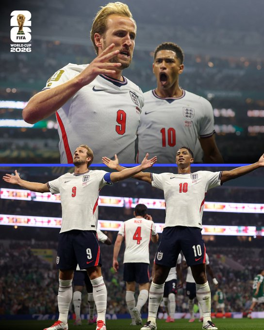 잉글랜드 국가대표팀의 해리 케인과 주드 벨링엄. /사진=국제축구연맹(FIFA) 공식 사회관계망서비스(SNS)
