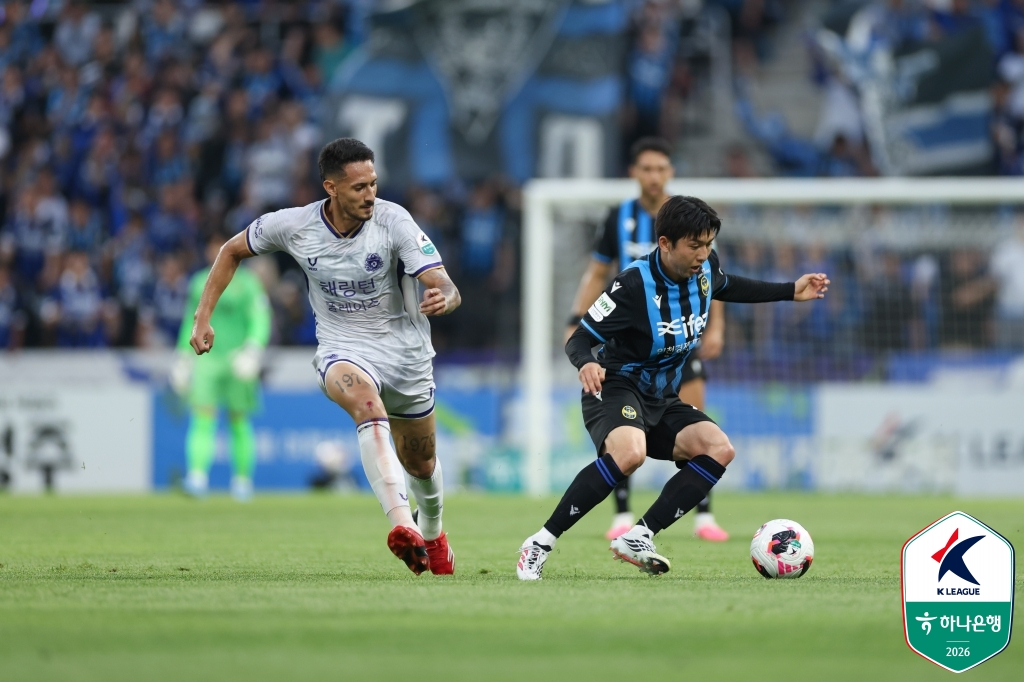 12일 인천축구전용경기장에서 열린 FC안양전에 출전한 인천 유나이티드 미드필더 서재민. /사진=한국프로축구연맹 제공