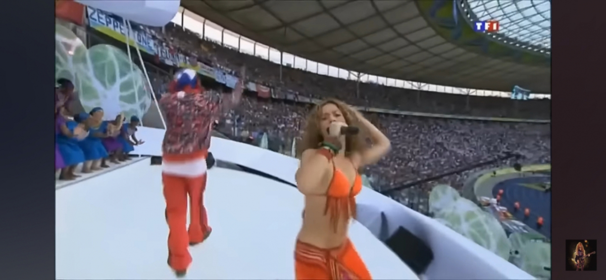 2006 FIFA 독일 월드컵 폐막식에서 'Hips Don't Lie' 공연을 펼치는 샤키라/사진= 방송 캡처