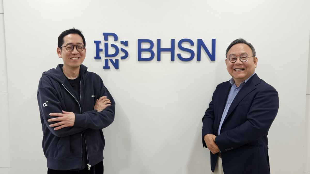 임정근 BHSN 대표(왼쪽)와 김홍일 케이유니콘인베스트먼트 대표 /사진=최태범 기자