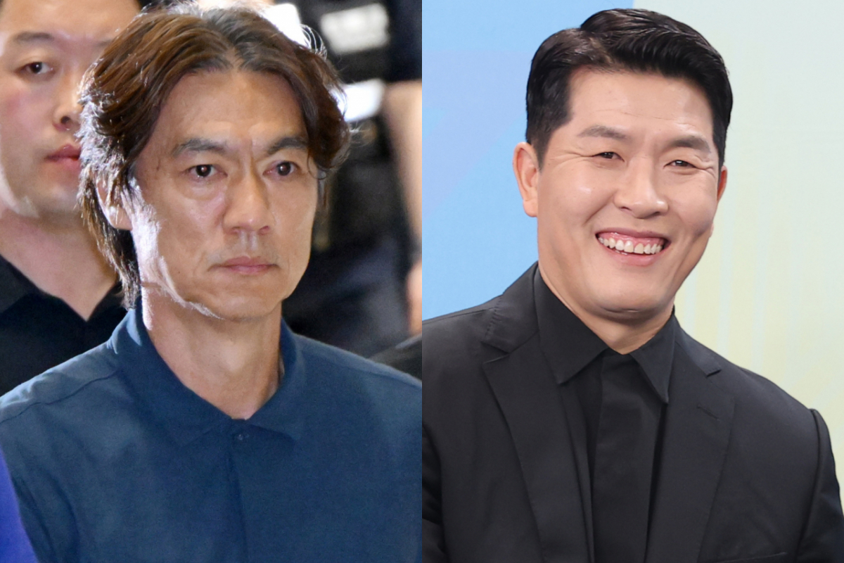 전 야구선수 김병현이 홍명보 전 대한민국 축구 대표팀 감독을 둘러싼 발언으로 논란을 빚은 뒤 축구 팬들에게 공개 사과했다. 사진은 왼쪽부터 홍명보 전 대한민국 축구 대표팀 감독, 전 야구선수 김병현. /사진=뉴스1