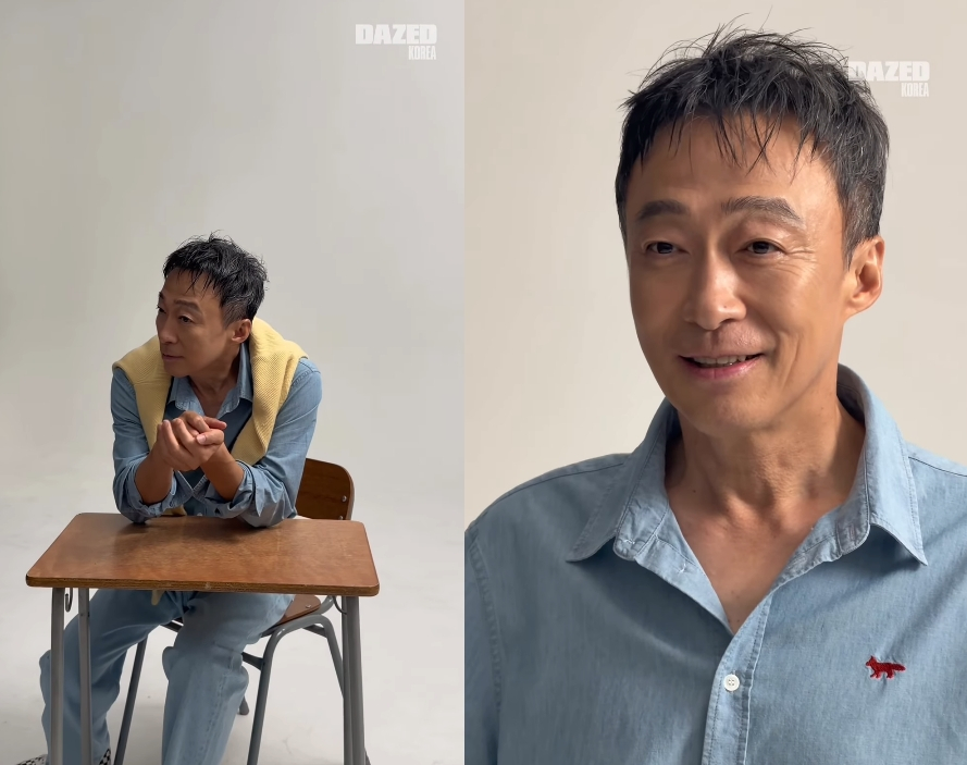배우 이성민이 야윈 모습으로 등장해 누리꾼들의 걱정을 샀다. /사진=데이즈드 코리아 인스타그램