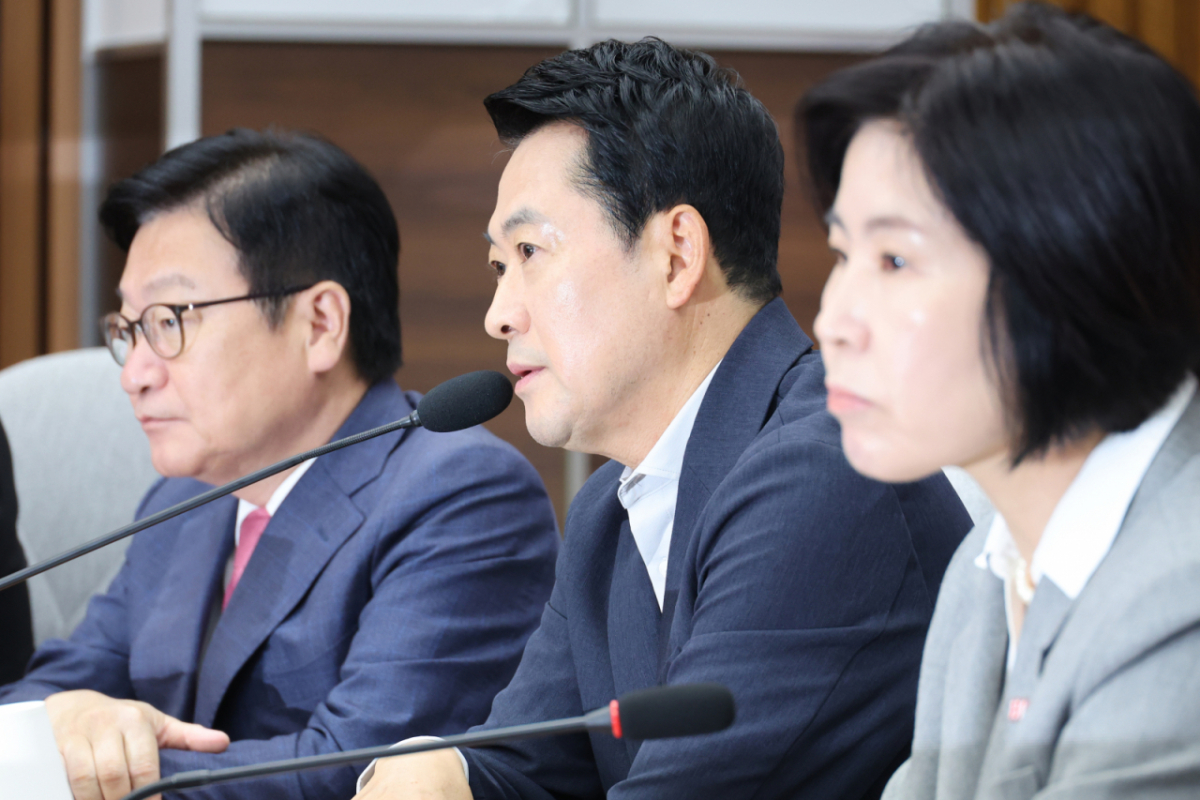 장동혁 국민의힘 대표가 14일 서울 여의도 국회에서 열린 장윤기 사건이 드러낸 수사 공백과 보완수사권의 필요성 토론회에서 발언하고 있다. /사진=뉴스1 /사진=(서울=뉴스1) 신웅수 기자