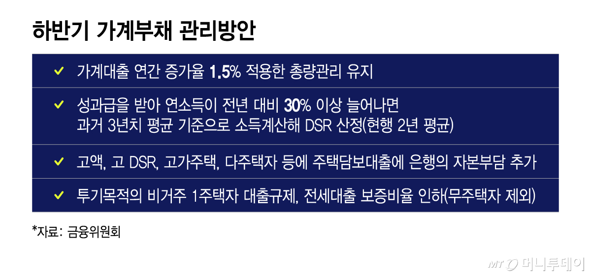 하반기 가계부채 관리방안/그래픽=이지혜
