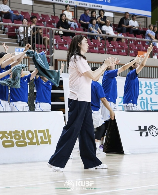 백지은 단국대 감독. /사진=한국대학농구연맹 SNS