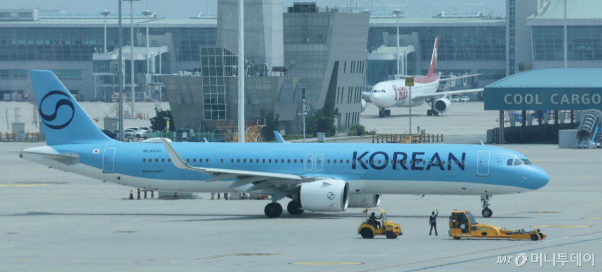 2일 인천국제공항 계류장의 모습. 2026.7.2/뉴스1 Copyright © 뉴스1. All rights reserved. 무단 전재 및 재배포, AI학습 이용 금지. /사진=(인천공항=뉴스1) 안은나 기자