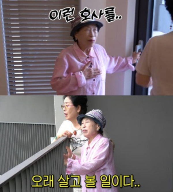 배우 선우용여(80)가 절친한 배우 전원주(86)에게 최고급 제주 호텔 여행을 선물해 감동을 자아냈다. /사진=유튜브 채널 '순풍 선우용여'