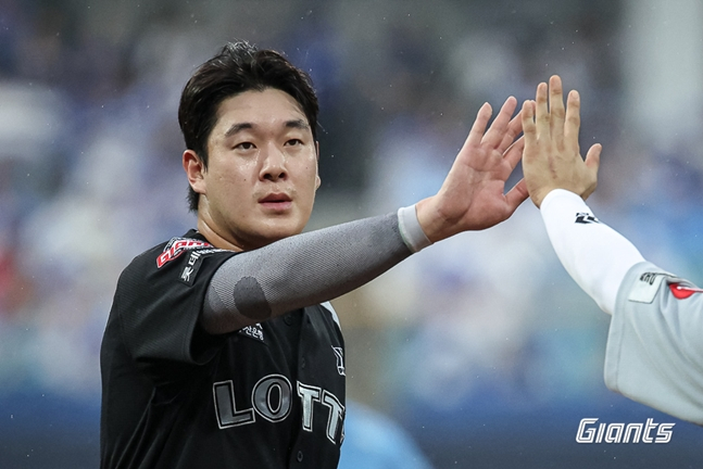 19일 삼성 라이온즈전에 나선 나승엽. /사진=롯데 자이언츠