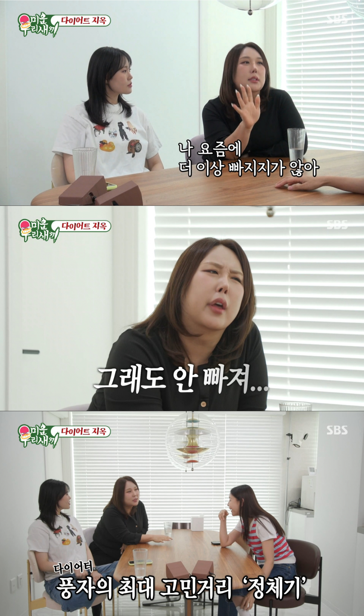 다이어트 정체기에 빠진 풍자. /사진=SBS '미운 우리 새끼' 캡처