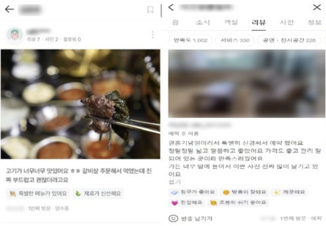 허위 긍정 후기를 작성해 대가를 챙긴 일당의 범행/사진=부산경찰청 제공