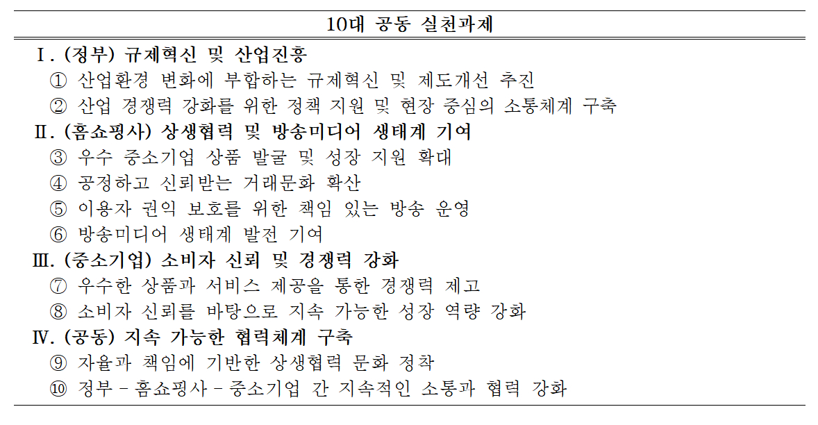10대 공동 실천과제./사진제공=방송미디어통신위원회