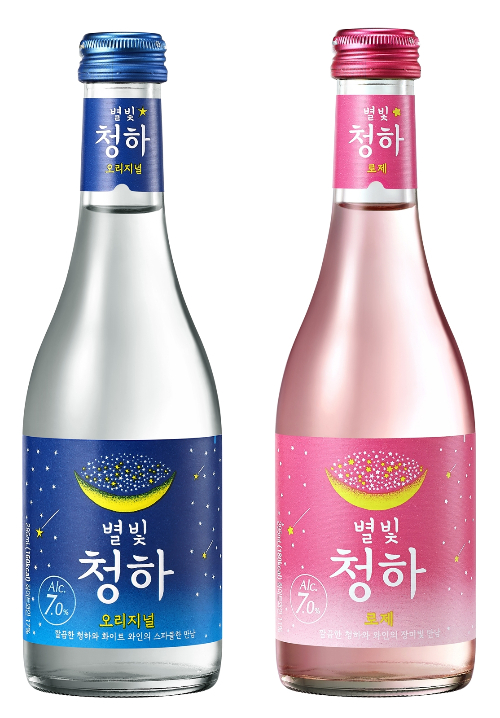 리뉴얼된 별빛청하 2종./사진제공=롯데칠성음료
